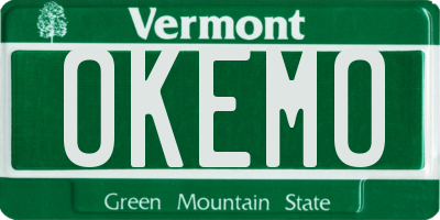 VT license plate OKEMO