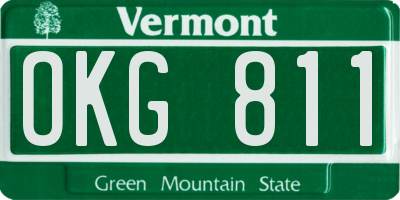 VT license plate OKG811
