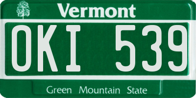 VT license plate OKI539