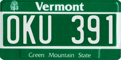 VT license plate OKU391