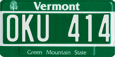 VT license plate OKU414