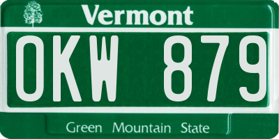 VT license plate OKW879