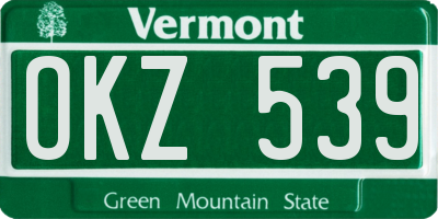VT license plate OKZ539