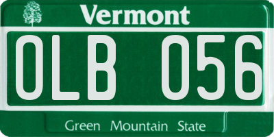 VT license plate OLB056