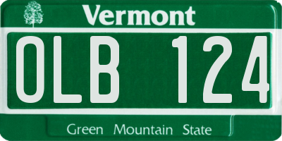 VT license plate OLB124