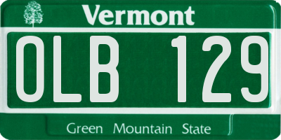 VT license plate OLB129