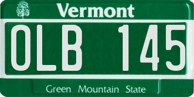 VT license plate OLB145