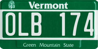 VT license plate OLB174