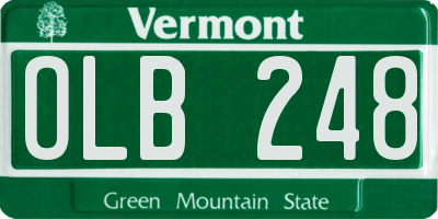 VT license plate OLB248