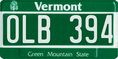 VT license plate OLB394