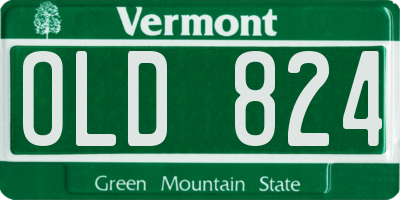 VT license plate OLD824