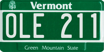VT license plate OLE211