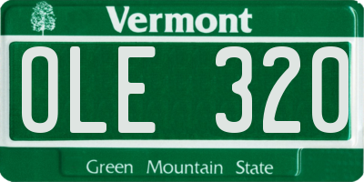 VT license plate OLE320