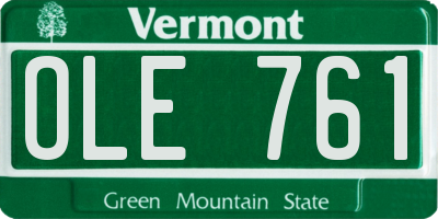 VT license plate OLE761