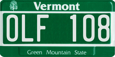 VT license plate OLF108