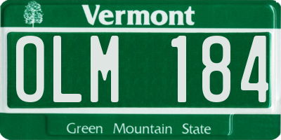 VT license plate OLM184