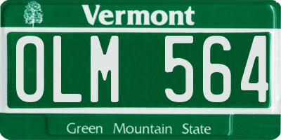 VT license plate OLM564