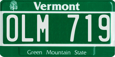 VT license plate OLM719