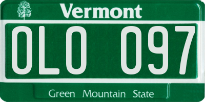 VT license plate OLO097