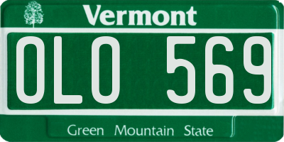 VT license plate OLO569