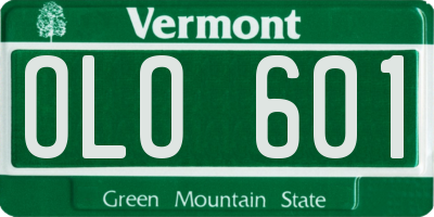 VT license plate OLO601