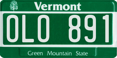 VT license plate OLO891