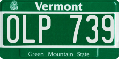 VT license plate OLP739