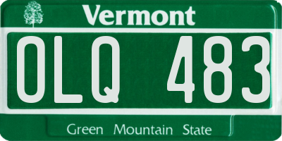 VT license plate OLQ483