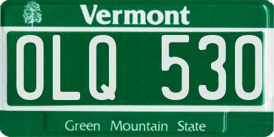 VT license plate OLQ530