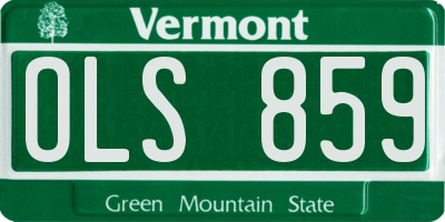 VT license plate OLS859
