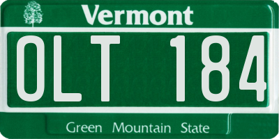 VT license plate OLT184