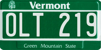 VT license plate OLT219