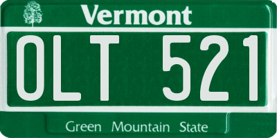 VT license plate OLT521