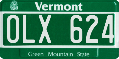 VT license plate OLX624