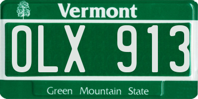 VT license plate OLX913