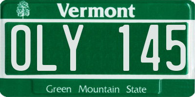 VT license plate OLY145