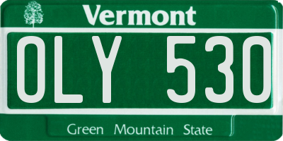 VT license plate OLY530