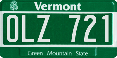 VT license plate OLZ721