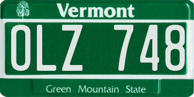 VT license plate OLZ748