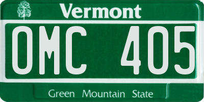 VT license plate OMC405