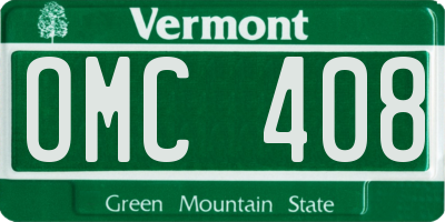 VT license plate OMC408