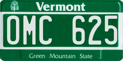 VT license plate OMC625