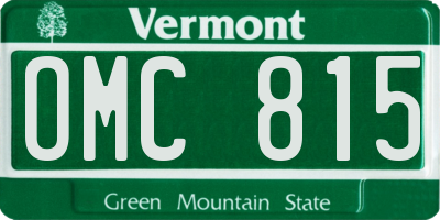 VT license plate OMC815