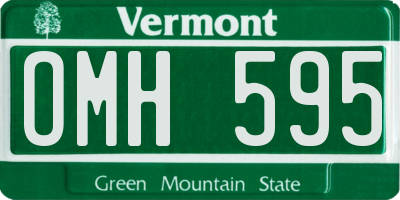 VT license plate OMH595