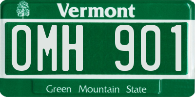 VT license plate OMH901