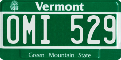 VT license plate OMI529