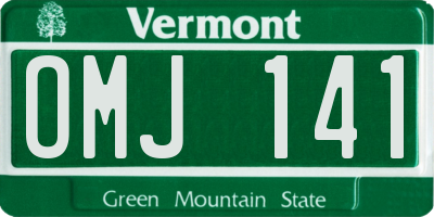 VT license plate OMJ141