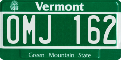 VT license plate OMJ162
