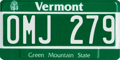 VT license plate OMJ279
