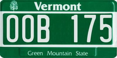 VT license plate OOB175